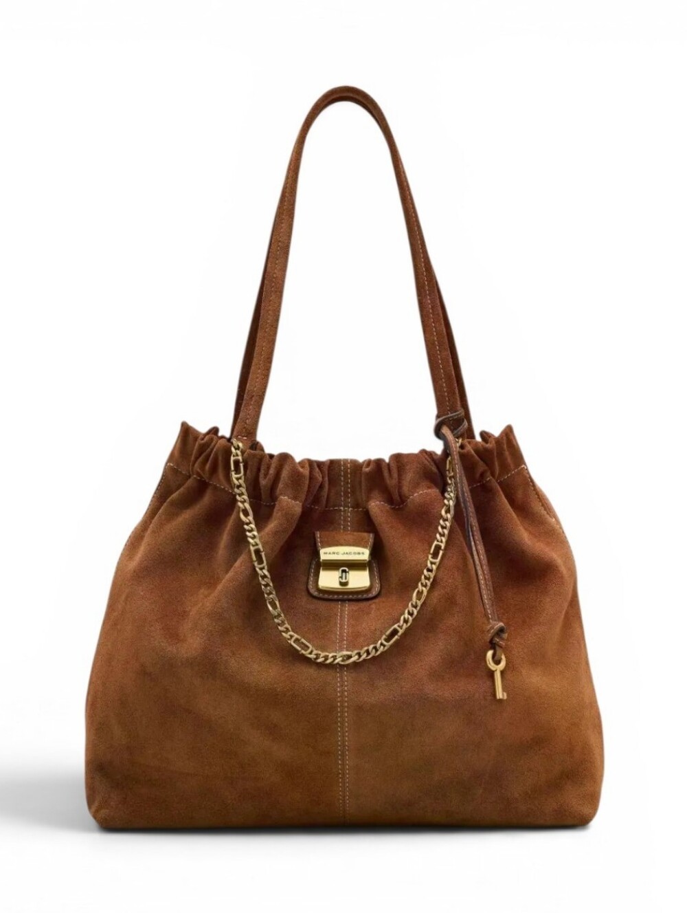 Marc Jacobs Suede The Cristina Tote Bag in Cognac Brown